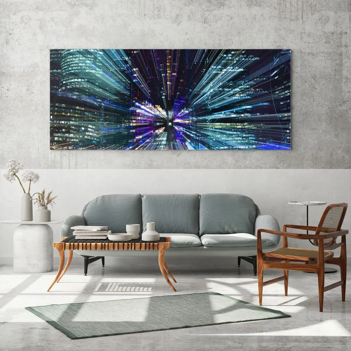 Cuadro sobre vidrio - Impresiones sobre Vidrio - Cruzando el hiperespacio - 100x40 cm