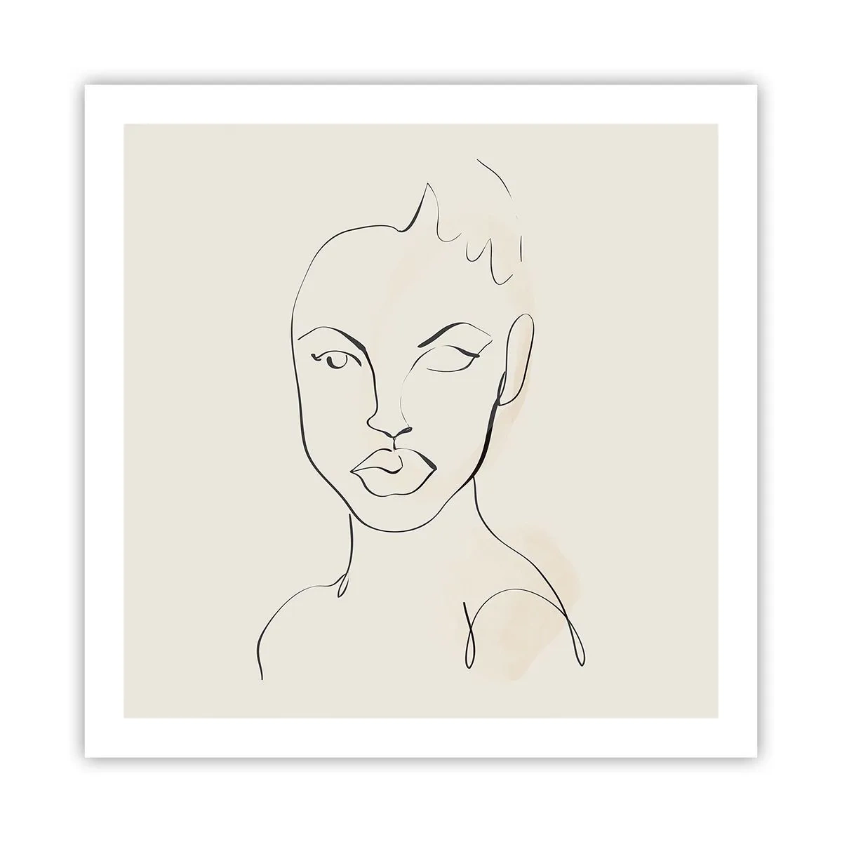 Póster - Un esbozo de sensualidad - 60x60 cm