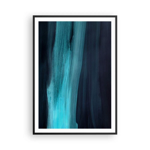 Póster en marco negro - Nadar con la corriente - 70x100 cm