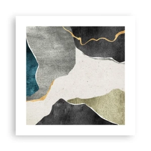 Póster - Composición en mosaico con una hebra de oro - 40x40 cm