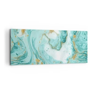 Cuadro sobre lienzo - Impresión de Imagen - Bajo la gran ola del periodo Edo - 100x40 cm