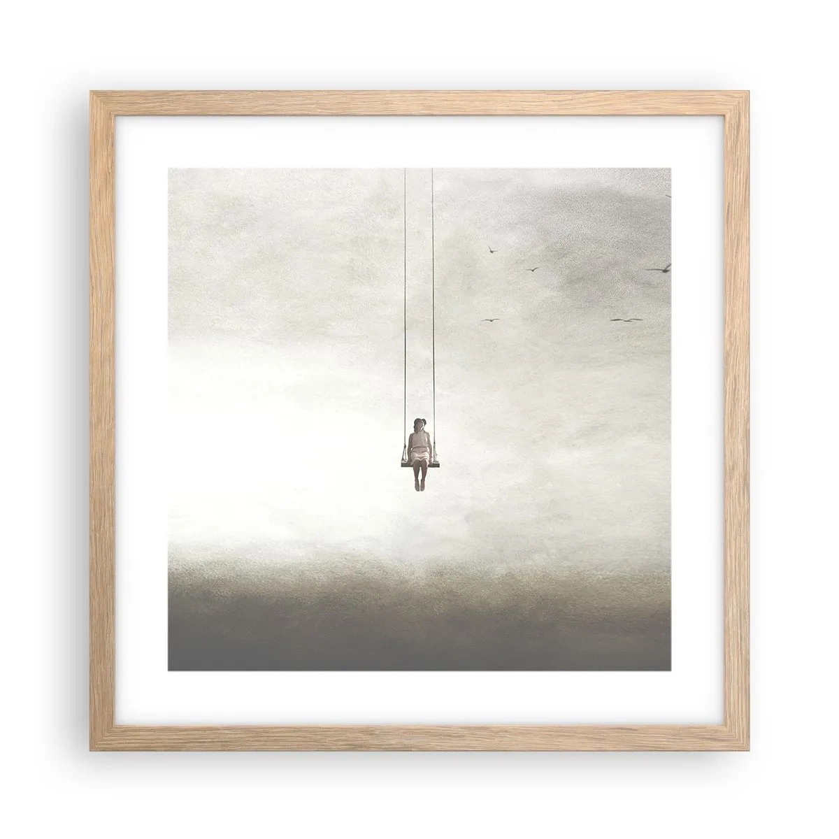 Póster en marco roble claro - El niño que llevamos dentro - 40x40 cm