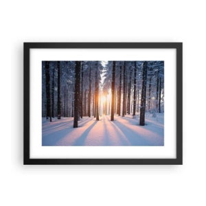 Póster en marco negro - Claramente en blanco y negro - 40x30 cm