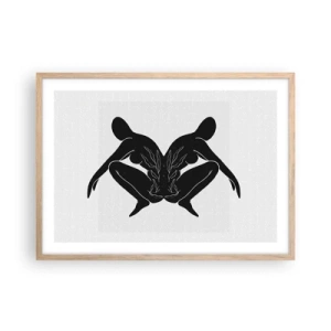 Póster en marco roble claro - Un alma compartida - 70x50 cm