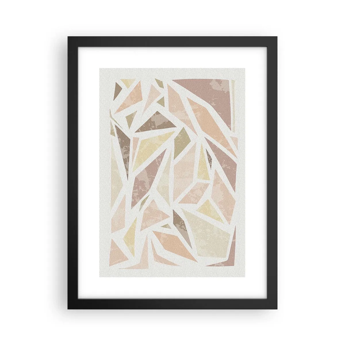 Póster en marco negro - Composición de vidrieras - 30x40 cm