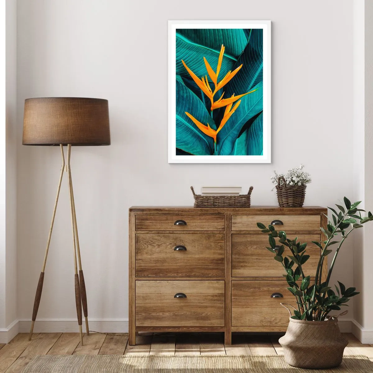 Póster en marco blanco - Flor del Edén - 70x100 cm