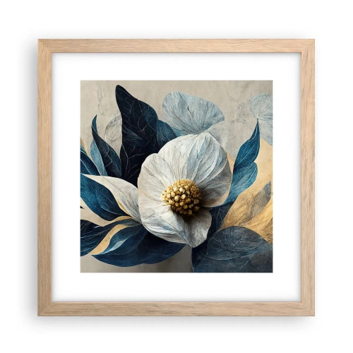Póster en marco roble claro - Con un corazón de oro - 30x30 cm