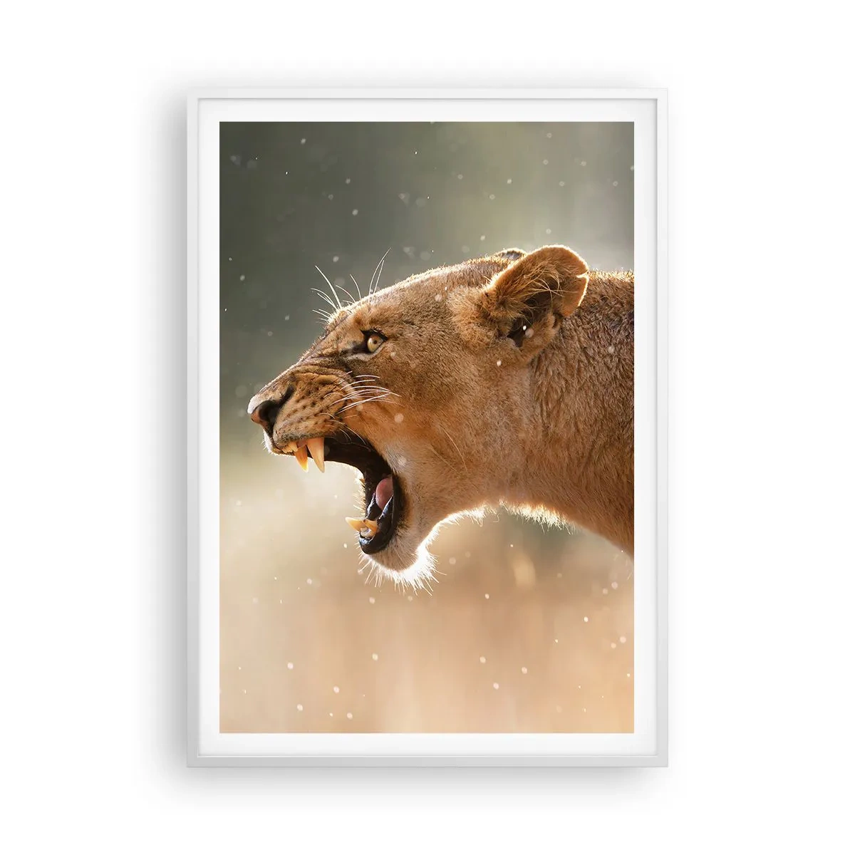 Póster en marco blanco - Silencio, es mi turno de palabra - 70x100 cm