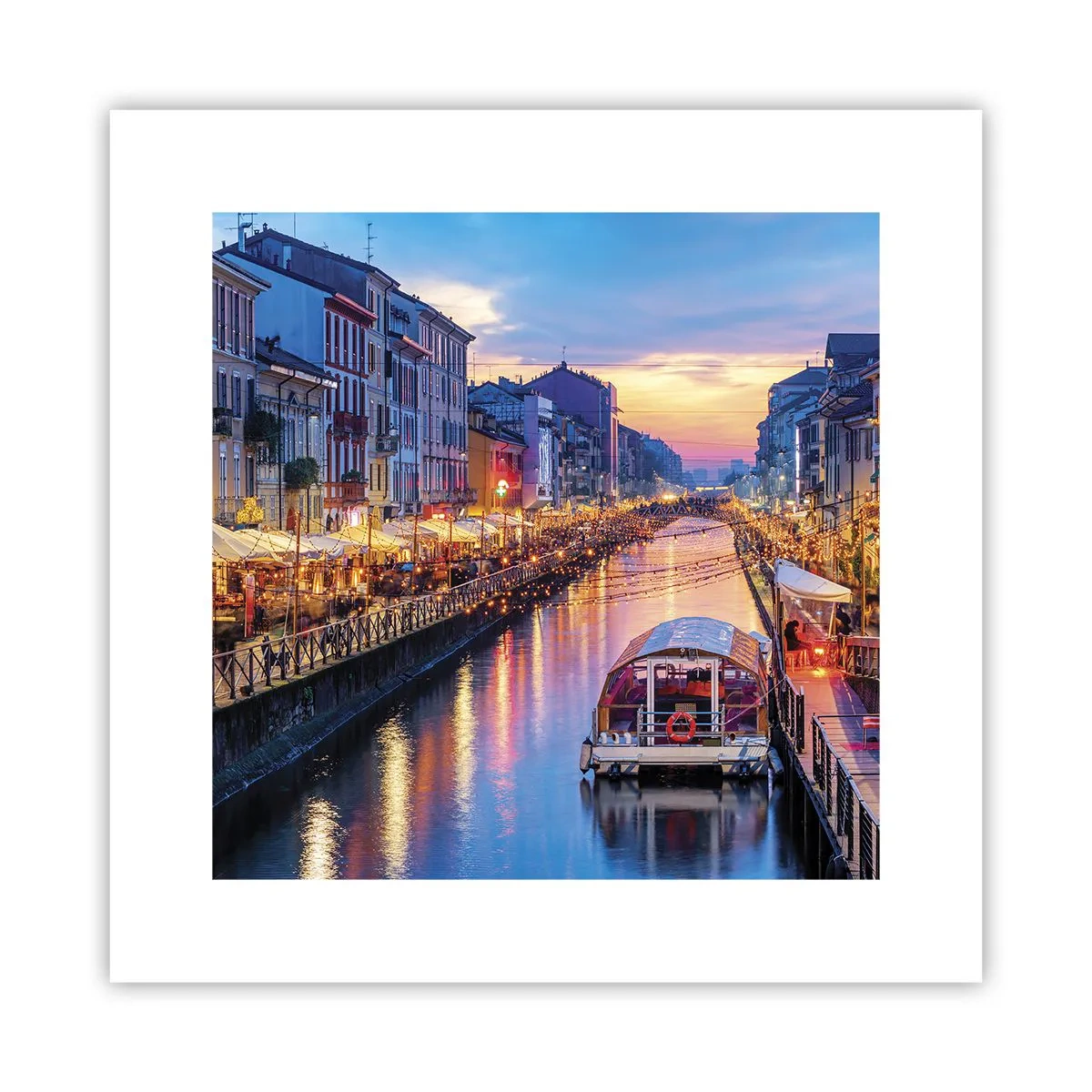 Póster - Una noche de luz y diversión - 30x30 cm