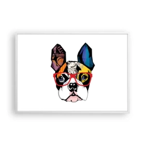 Póster en marco blanco - El intelectual - 100x70 cm