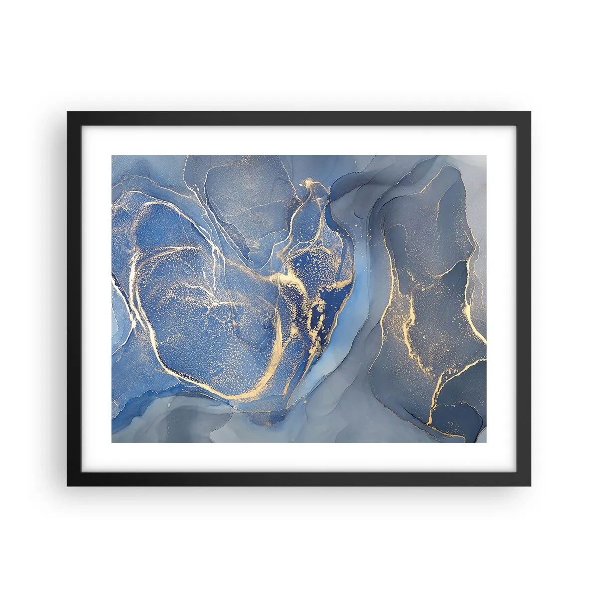 Póster en marco negro - Polvo de oro - 50x40 cm