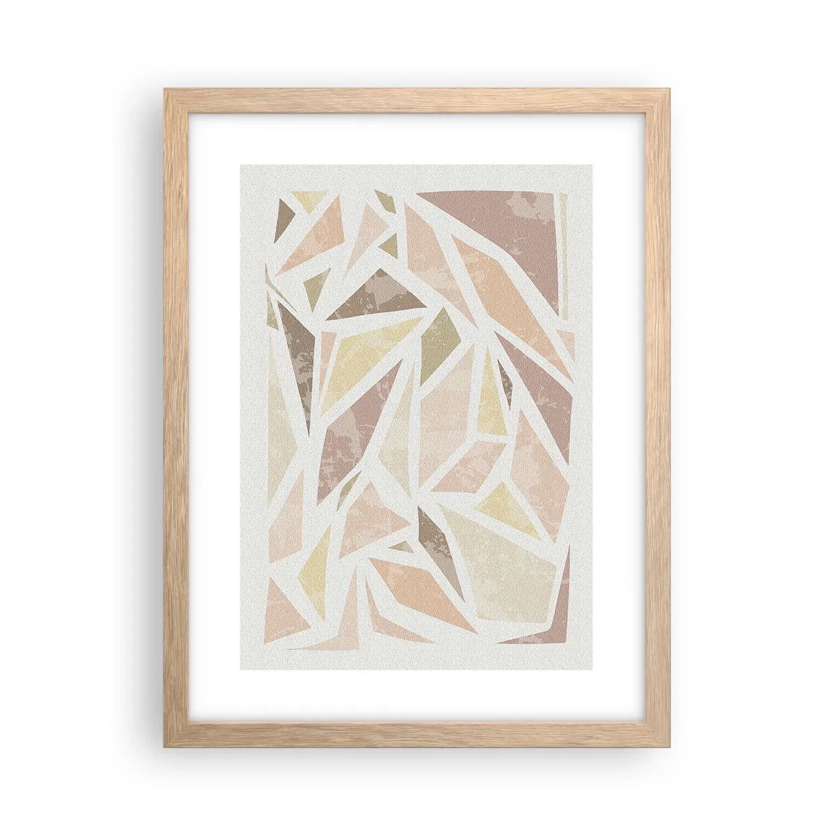 Póster en marco roble claro - Composición de vidrieras - 30x40 cm