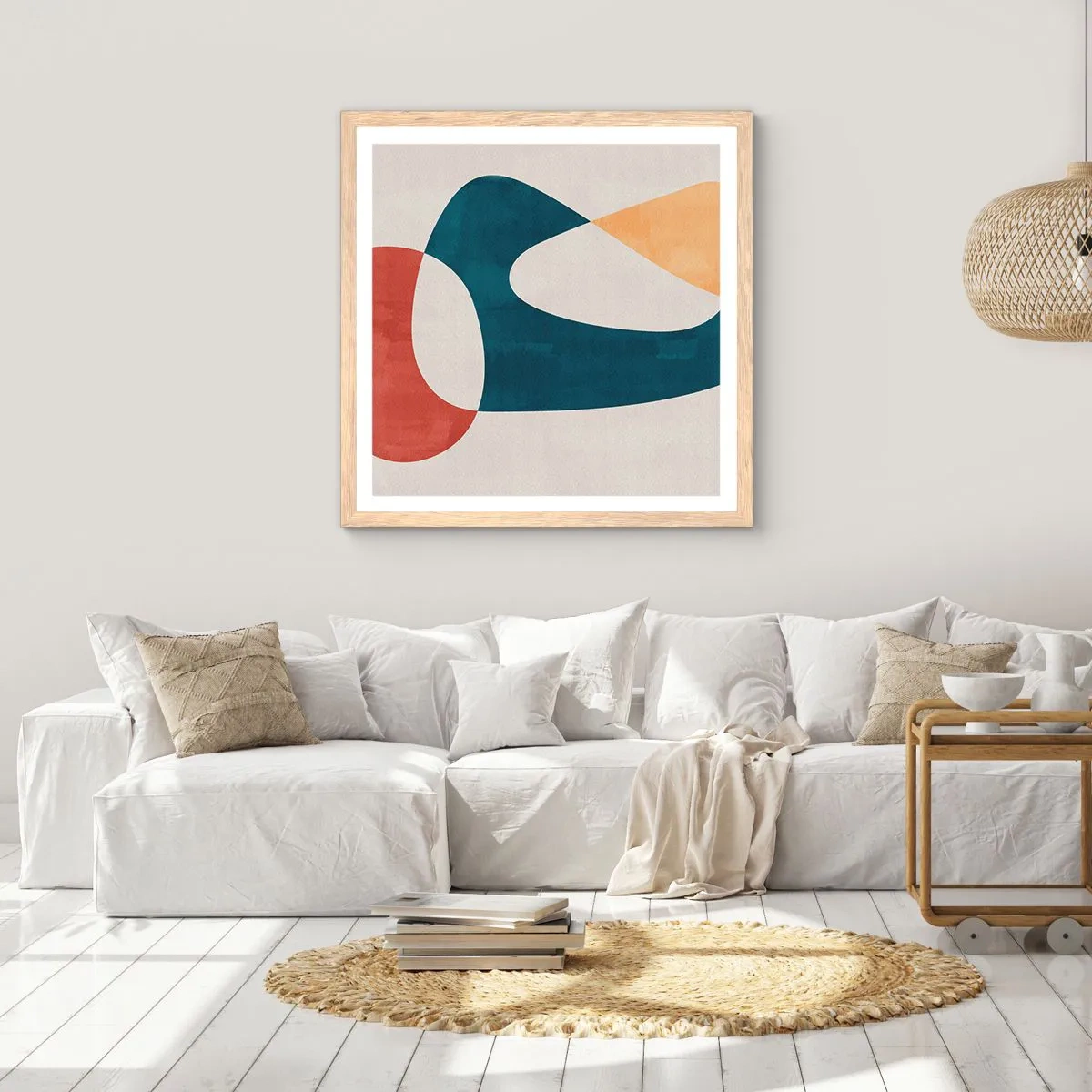 Póster en marco roble claro - Influencias y metamorfosis - 50x50 cm