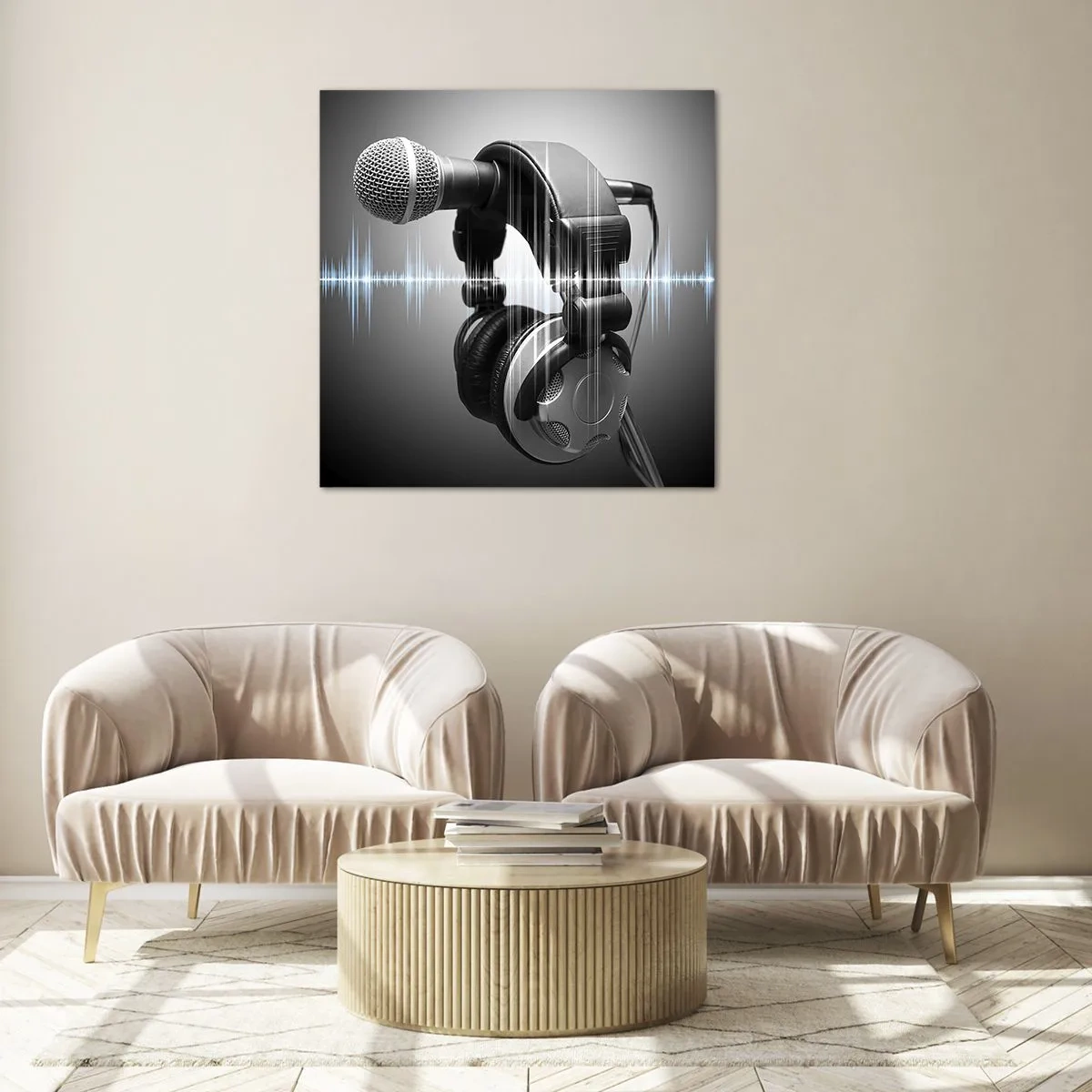 Cuadro sobre vidrio - Impresiones sobre Vidrio - Todavía se puede escuchar el canto - 70x70 cm