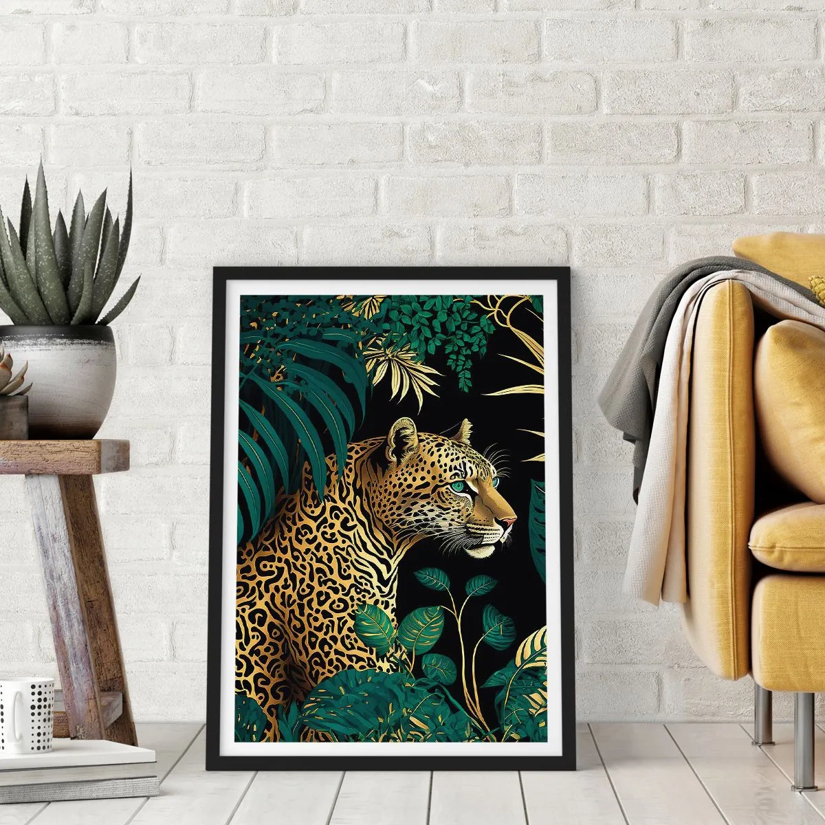 Póster en marco negro - El anfitrión en la jungla - 40x50 cm