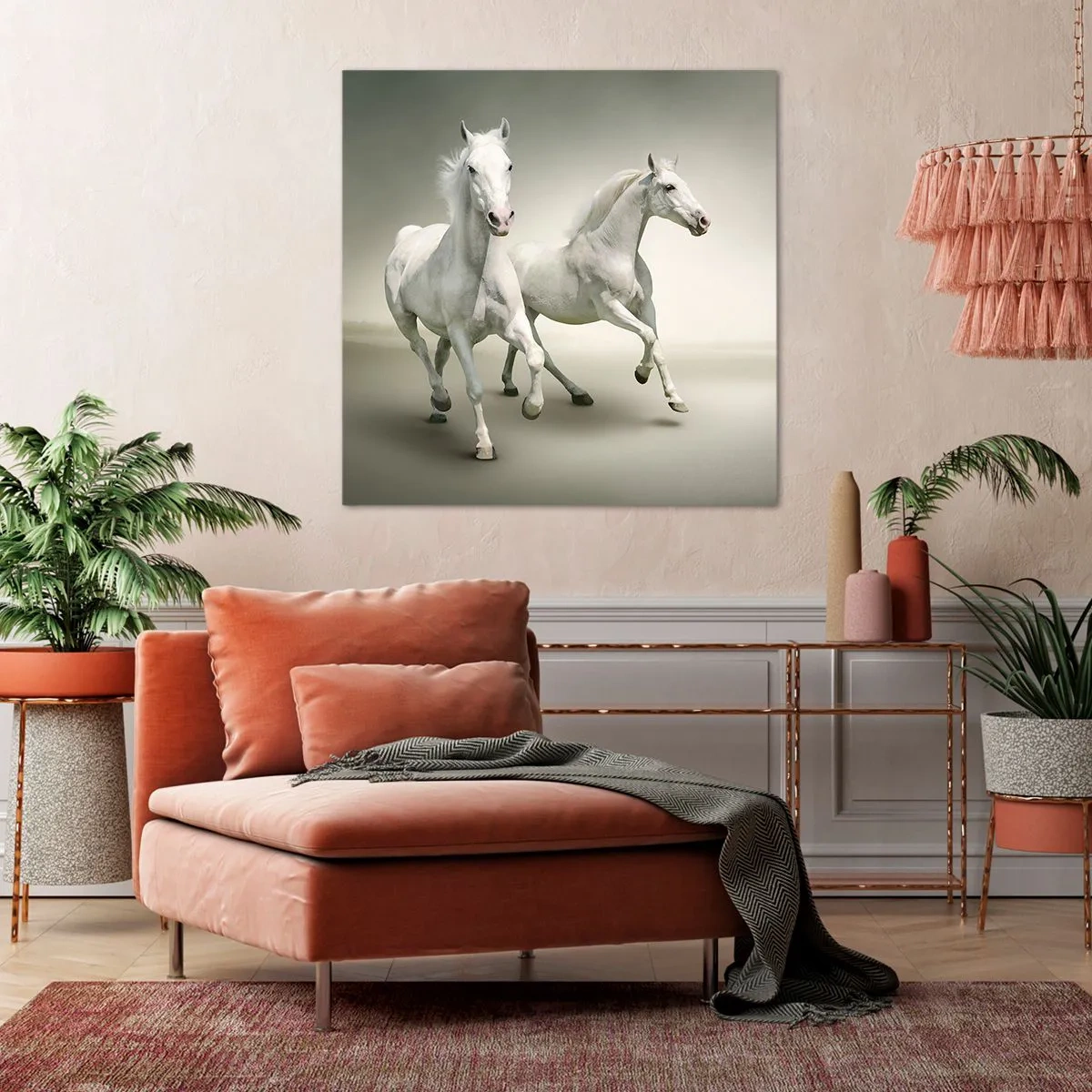 Cuadro sobre lienzo - Impresión de Imagen - ¡Poder blanco! - 70x70 cm