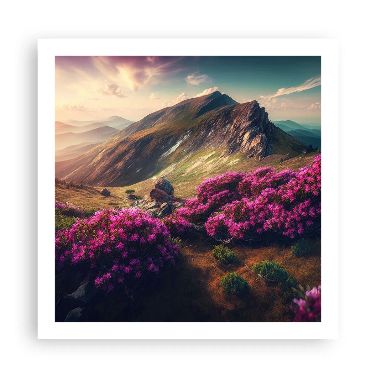 Póster - Verano en las montañas - 60x60 cm