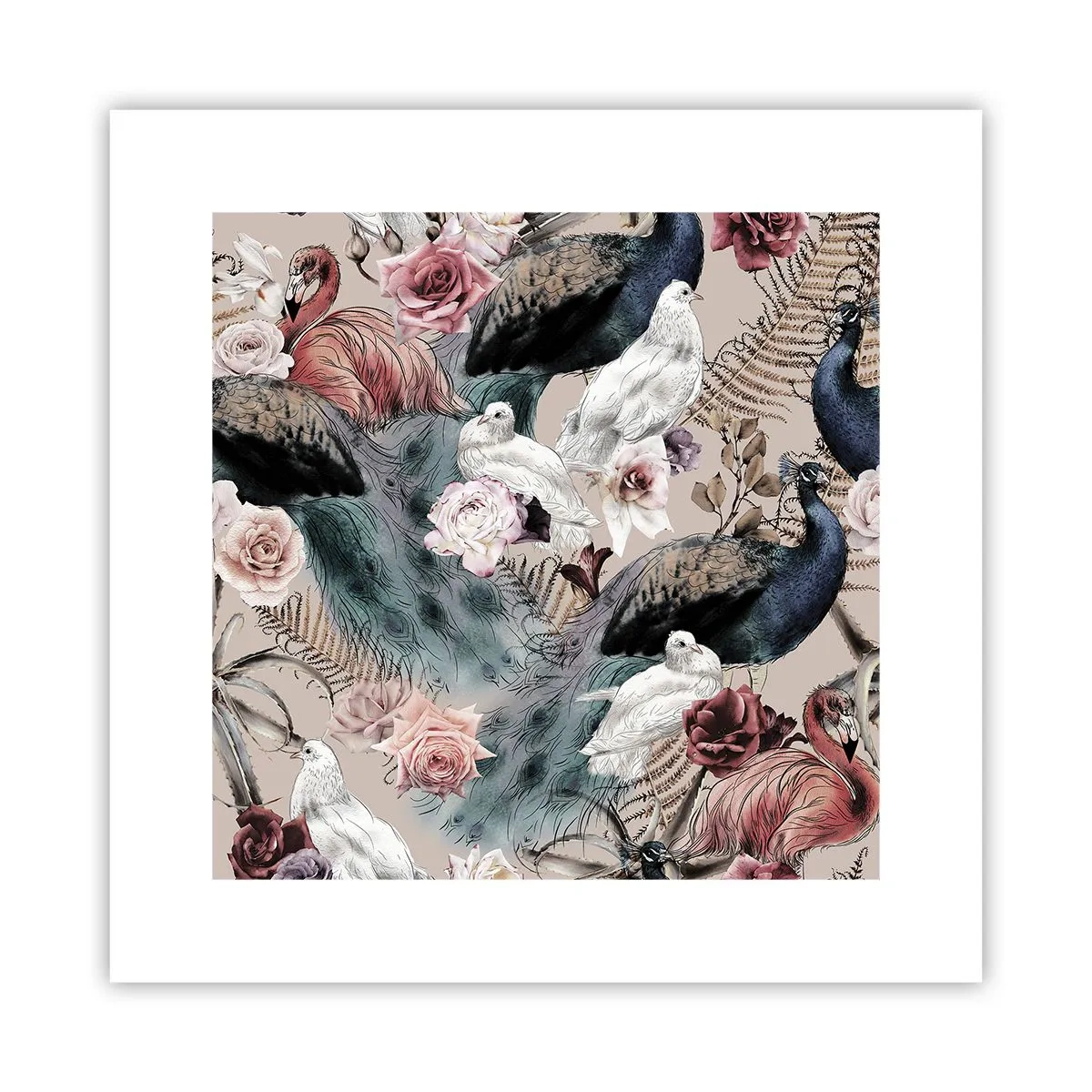 Póster - En un jardín de palacio - 30x30 cm