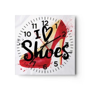 Reloj de pared - Reloj de vidrio - El amor tiene más de un nombre - 30x30 cm