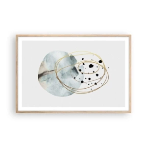 Póster en marco roble claro - El concepto del espacio - 91x61 cm