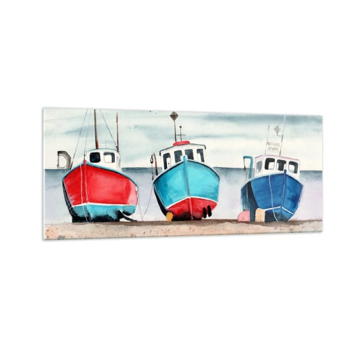 Cuadro sobre vidrio - Impresiones sobre Vidrio - Listos para la pesca - 100x40 cm
