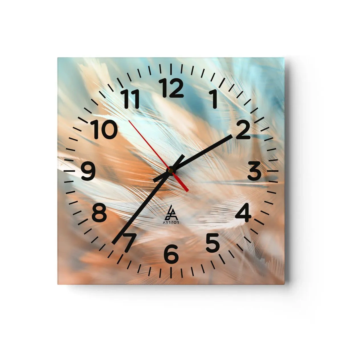 Reloj de pared - Reloj de vidrio - En la tierra de la suavidad - 30x30 cm
