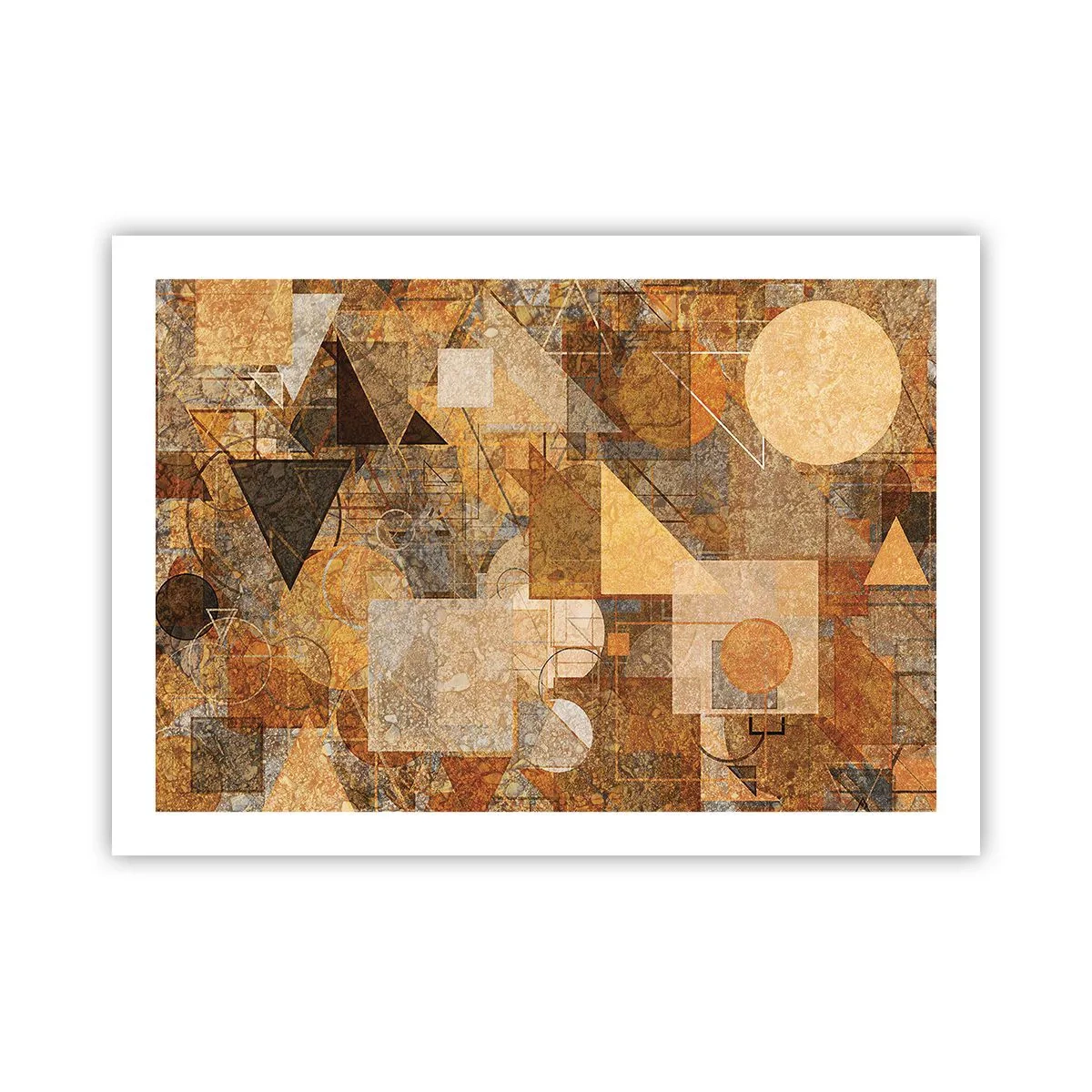 Póster - Estudio cubista en bronce - 70x50 cm