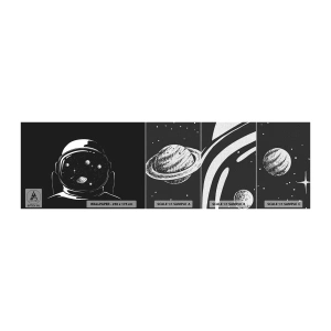 Muestra de fotomural Premium Canvas - Bonita vista - Astronauta, Cosmos, Universo - 100x30 cm