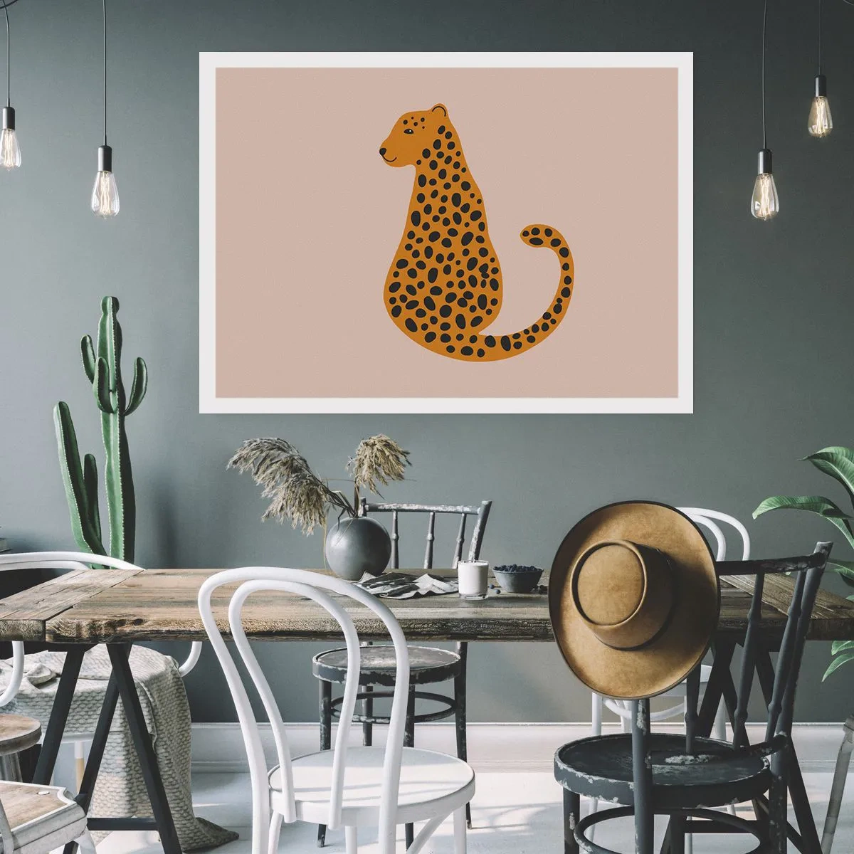 Póster - El estampado de leopardo está de moda - 50x40 cm