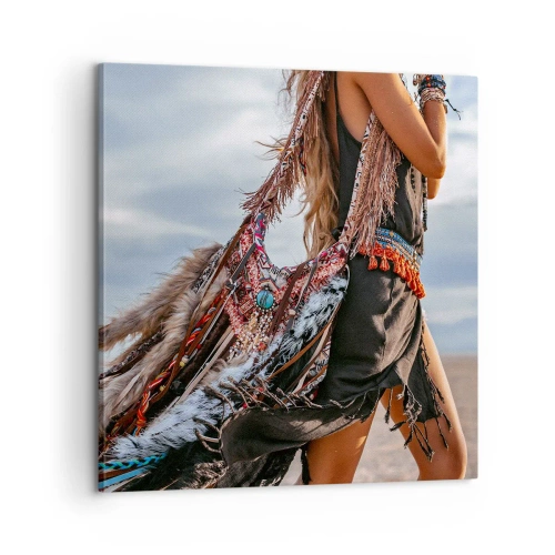 Cuadro sobre lienzo - Impresión de Imagen - La chamana - 60x60 cm