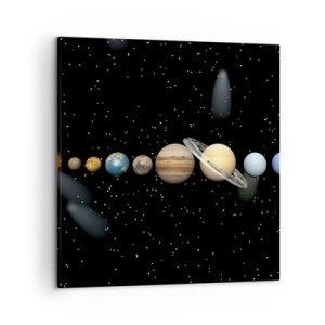 Cuadro sobre lienzo - Impresión de Imagen - Los planetas en armonía - 50x50 cm