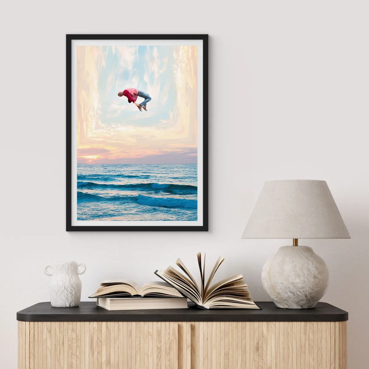 Póster en marco negro - A otra dimensión - 50x70 cm