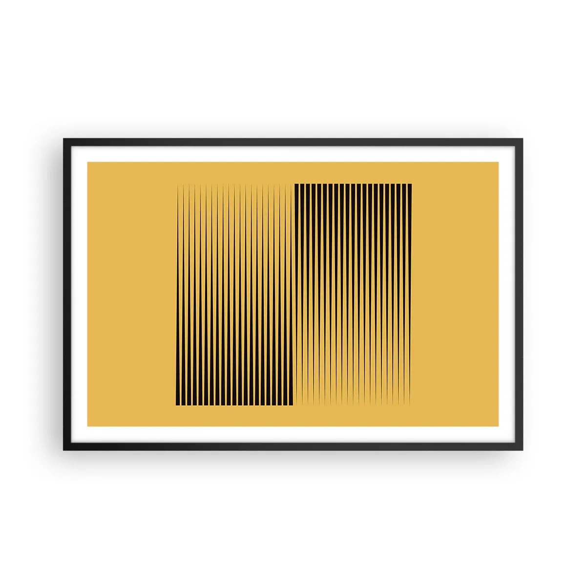 Póster en marco negro - Cuadrado de opuestos - 91x61 cm