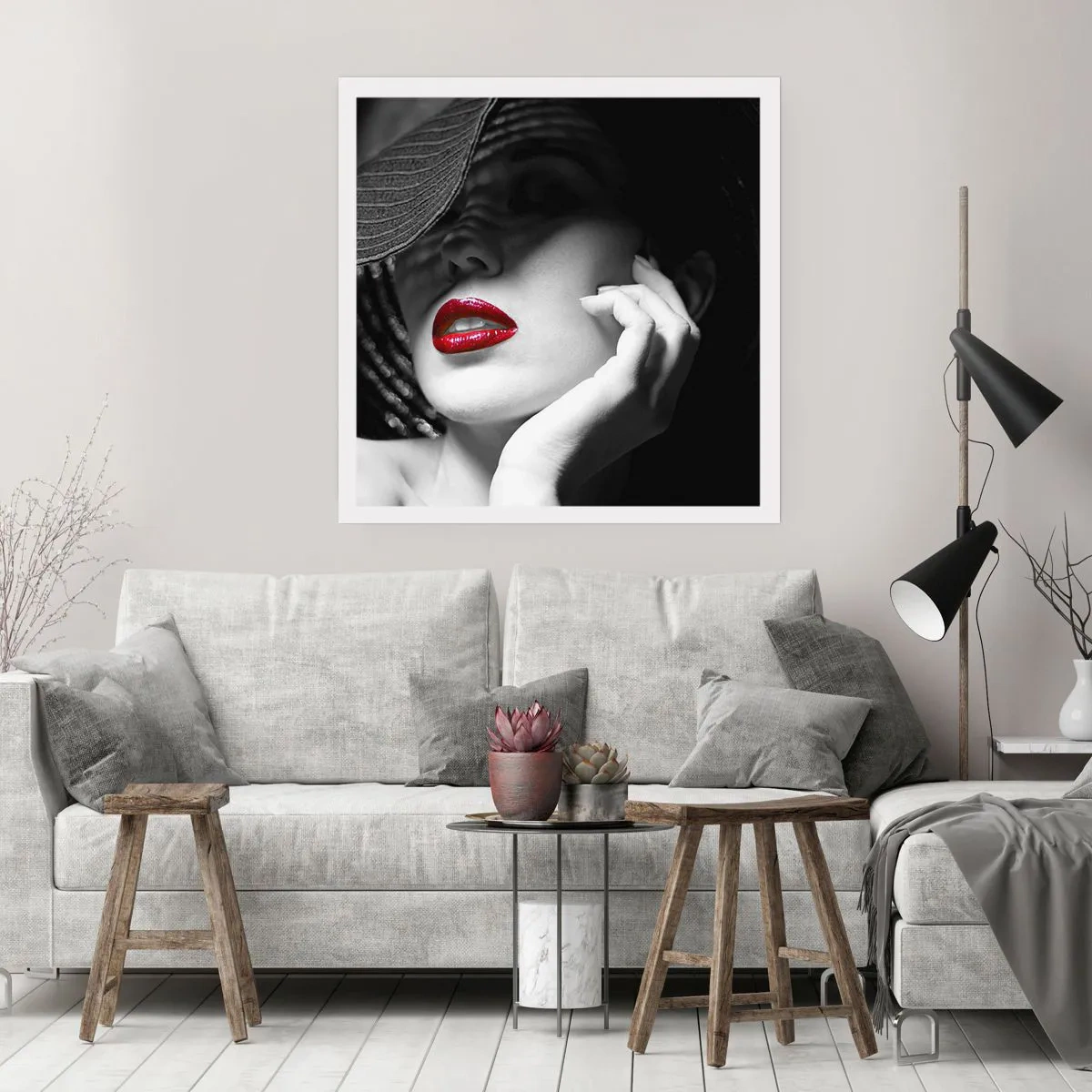 Póster - Estudio en escarlata - 40x40 cm