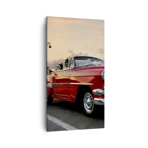 Cuadro sobre lienzo - Impresión de Imagen - El rojo calor de los trópicos - 45x80 cm