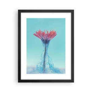 Póster en marco negro - En un abrazo vigorizante - 30x40 cm