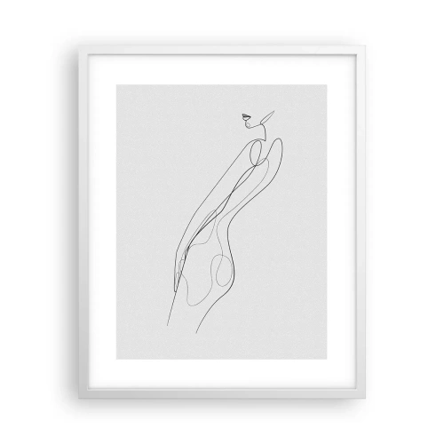 Póster en marco blanco - Apenas una promesa - 40x50 cm