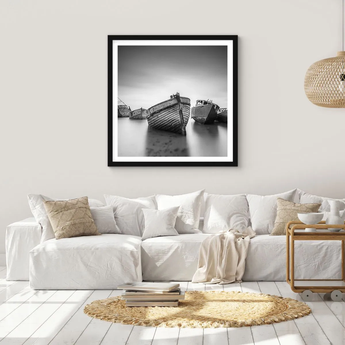 Póster en marco negro - Ahora solo quedan los recuerdos... - 50x50 cm