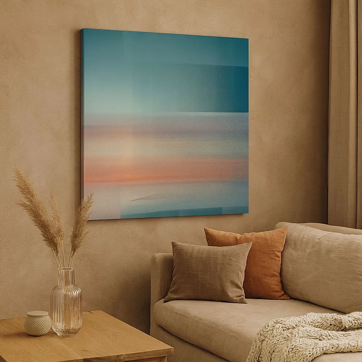 Cuadro sobre lienzo - Impresión de Imagen - Abstracción: ondas de luz - 30x30 cm