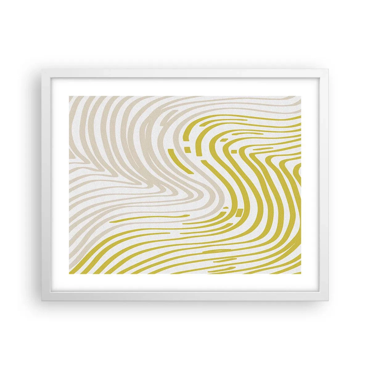 Póster en marco blanco - Composición curvada - 50x40 cm