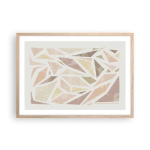 Póster en marco roble claro - Composición de vidrieras - 70x50 cm