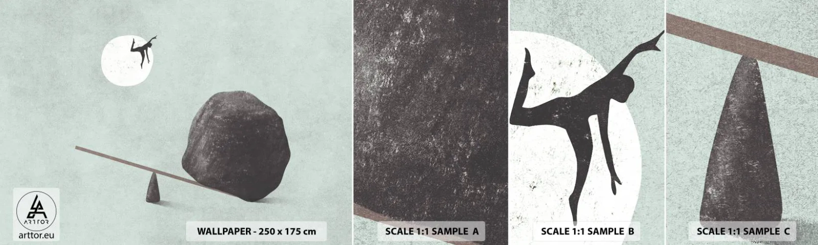 Muestra De Fotomural Standard Eco - Un sueño hecho realidad - Abstracción, Pedazo, Hombre - 100x30 cm