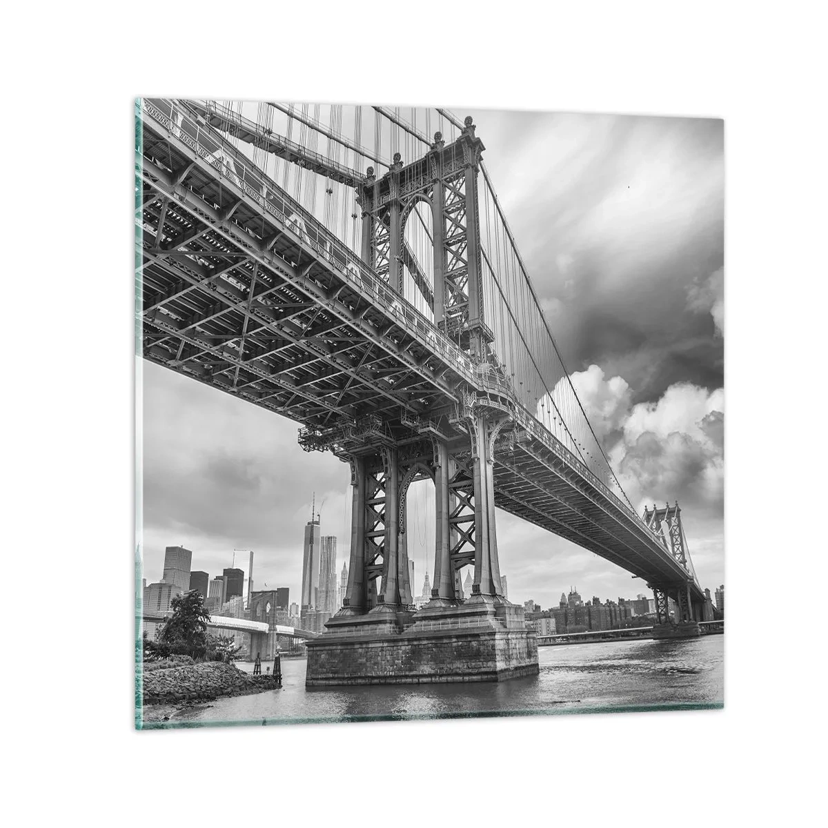 Cuadro sobre vidrio - Impresiones sobre Vidrio - Al corazón de la ciudad - 40x40 cm