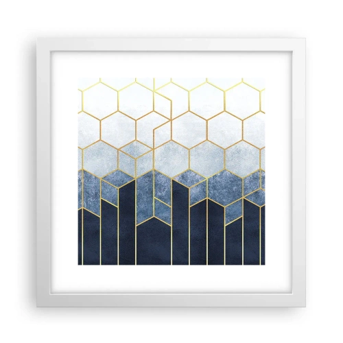 Póster en marco blanco - Composición rítmica visual - 30x30 cm