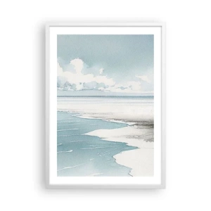 Póster en marco blanco - Suave marea otoñal - 50x70 cm