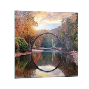 Cuadro sobre vidrio - Impresiones sobre Vidrio - Al otro lado del espejo - 70x70 cm