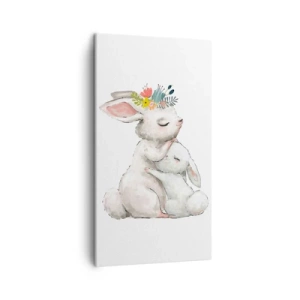 Cuadro sobre lienzo - Impresión de Imagen - En ningún lugar mejor que con mamá - 45x80 cm