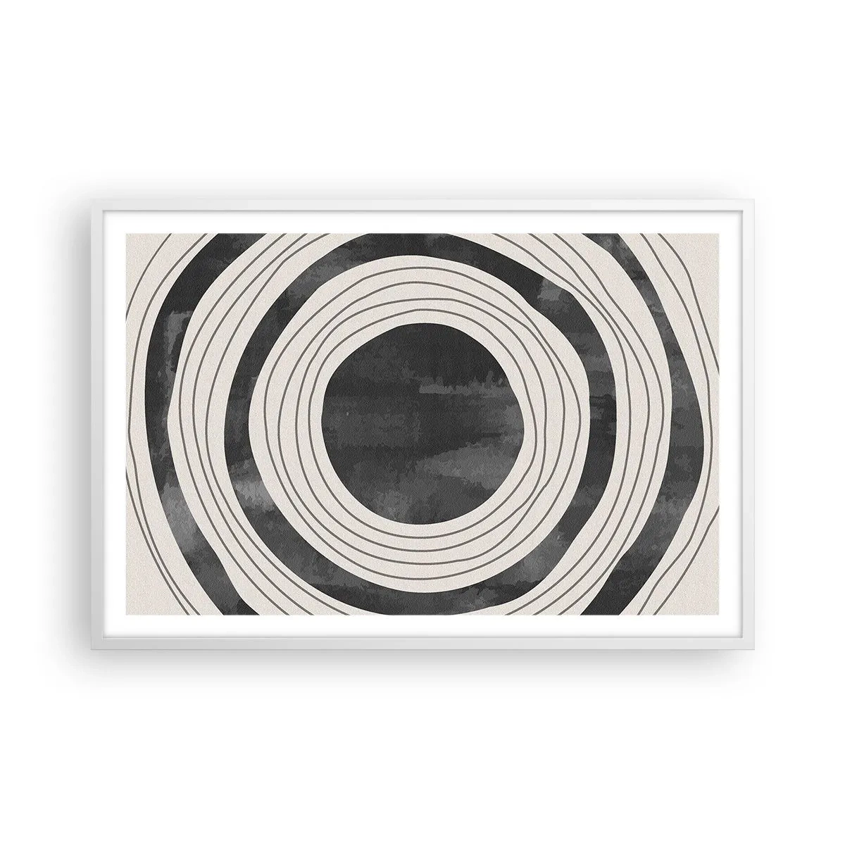 Póster en marco blanco - En el centro mismo - 91x61 cm