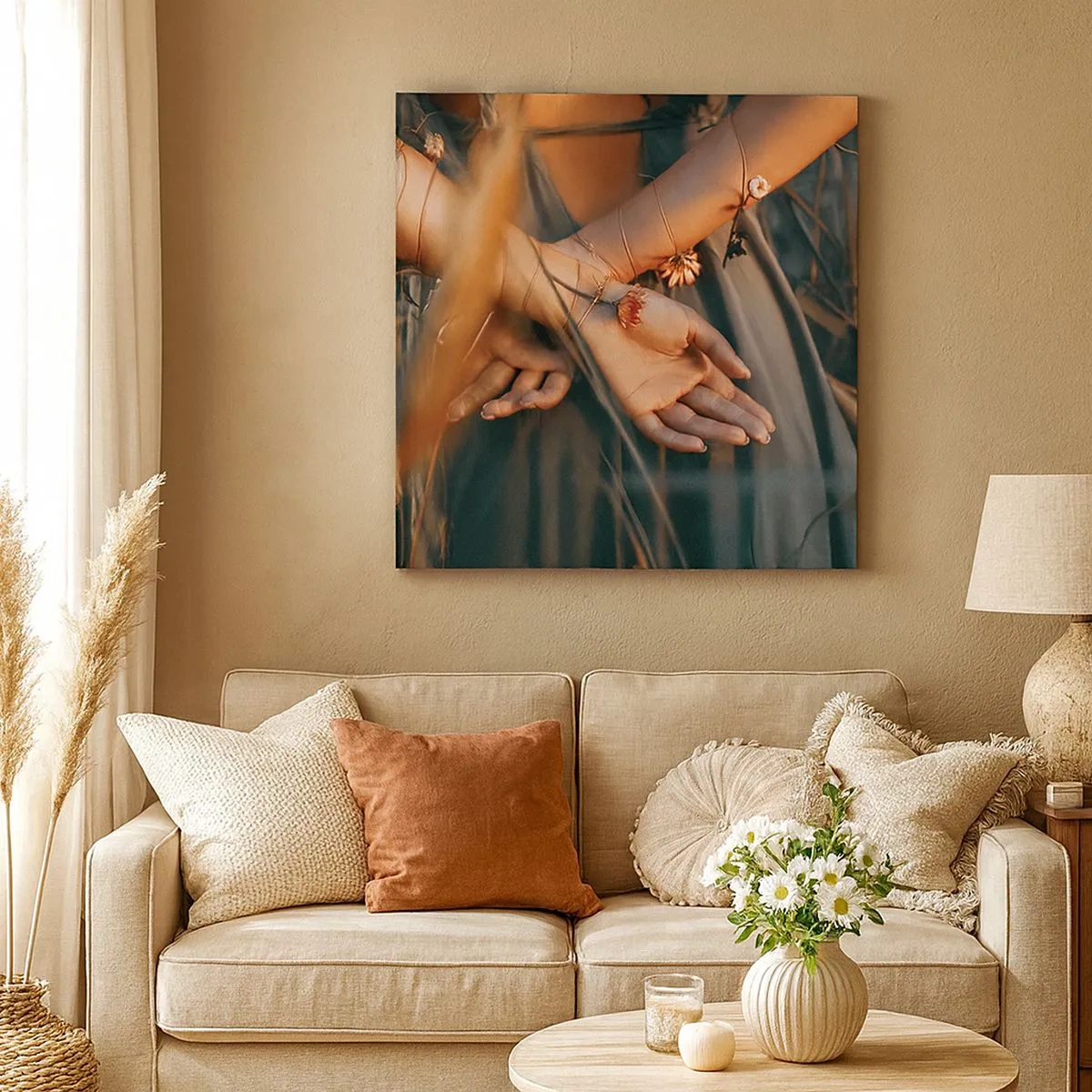 Cuadro sobre lienzo - Impresión de Imagen - Conectada con la naturaleza - 30x30 cm