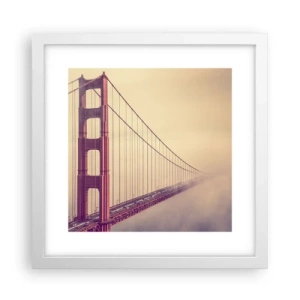 Póster en marco blanco - Entre el cielo y la tierra - 30x30 cm